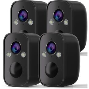 4Pack Wireless Outdoor Security Cameras, 2K Battery Powered WiFi Surveillance Indoor Home Camera with Color Night Vision, AI Motion Detection, 2-Way Audio, Cloud & SD Storage, No Monthly Fee