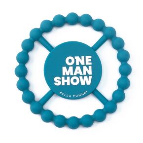 Bella Tunno Happy Teether for Boys – Soft & Easy Grip Baby Boy Teether Toy, Silicone Teether Ring to Help Soothe Gums, Non-Toxic and BPA Free, Bruh