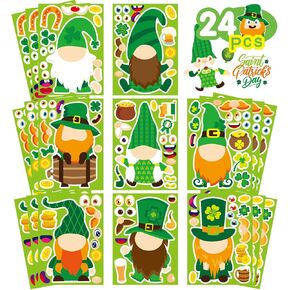 24 PCS Halloween Party Games Stickers for Kids Make Your Own Halloween Stickers Halloween Make a face Stickers Pumpkin Mummie Zombie Werewolf Vampire Halloween Party Favors