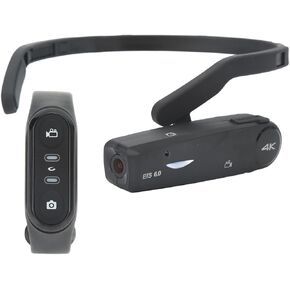 Head Mounted Camera, 4K FHD 1080P 60FPS Head Wearable Video Camcorder Vlog Camera Recorder, 130 Degree Stabilization Hands Off Camera Webcam with Remote, Support 256GB