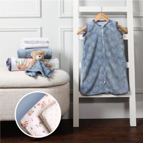 Life Comfort 8 Piece Nursery Bundle, Botanical Green includes 1 Reversible Comforter, 2 Fitted Sheets, 1 Soft Blanket, 2 Flannel Receiving Blankets, 1 Bunny Baby Buddy & Muslin Wearable Sleep Sack
