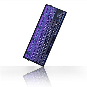 Mechanical Wireless Keyboard, MK870 80% Hot Swappable Custom Gaming Keyboard,Pre-lubed Linear Switches,Sound Dampening Layer,RGB Backlit,Side Printed PBT Keycaps,2.4GHz/USB-C/BT for Win/Mac