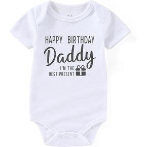 Happy Birthday Daddy Love You Newborn Baby Boy Outfit Infant Funny Baby Clothes