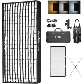 Godox Knowled F400Bi BI-Color Led Video Light Panel with Honeycomb Grid, Foldable Waterproof Flexible LED Mat DMX/CRMX/2.4G/APP Control for Film, Broadcast, Video Production & Photography (2.1 x 4') in Saudi Arabia
