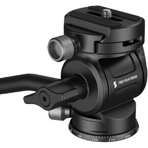 SmallRig CH3 Video Head, Tripod Fluid Head Pan Tilt Head with Quick Release Plate for Arca Swiss, Support 360° Swivel and 90° / -70° Tilt, Max Load 3kg / 6.6lb for Cameras, DSLR- 4936