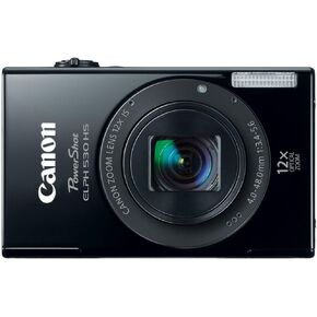 Canon PowerShot ELPH 530 HS 10.1 MP Wi-Fi Enabled CMOS Digital Camera with 12x Optical Image Stabilized Zoom 28mm Wide-Angle Lens - Black (Renewed)