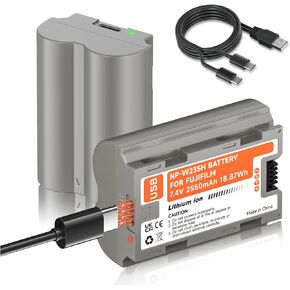 NP-W235 Rechargeable Replacement Battery for Fujifilm X-T5, X-T4, 2550 mAh NP-W235 Replacement Battery USB-C Directly Charging for GFX100S, X-H2S, X-H2, GFX50S II, VG-XT4, X-S20-4266 Digital Camera