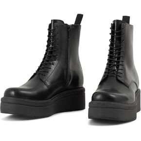 Vagabond Shoemakers Women's Tara Lace Up Leather Bootie Combat Boot