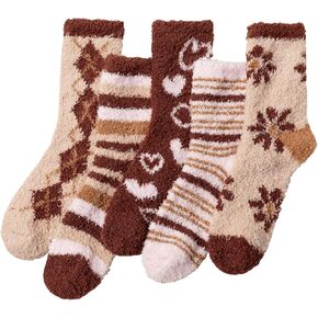 Fluffy Fuzzy Socks Women, Cozy Plush Slipper Socks for Sleeping, Winter Indoor Soft Crew Warm Socks in Saudi Arabia