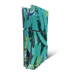 Glossy Glitter Gaming Skin Compatible with PlayStation 5 Slim Disk Edition Console Only - CyanTag - Premium 3M Vinyl Protective Wrap Decal Cover - Easy to Apply | Crafted in The USA by MightySkins