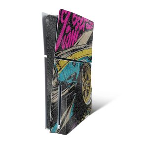 Glossy Glitter Gaming Skin Compatible with PlayStation 5 Slim Disk Edition Console Only - CyanTag - Premium 3M Vinyl Protective Wrap Decal Cover - Easy to Apply | Crafted in The USA by MightySkins