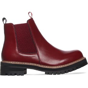AQUA DIVA Savannah Ladies Waterproof Boot Ankle Boot Lug Sole Chelsea Boot Side Zipper Combat Leather Boot