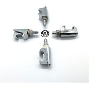 Double Claw Clamp for ISO-LF ISO-K 63 80 100 125 160 200 250 flange, M10 bolt, Made of Stainless steel (M10, Pack of 4)