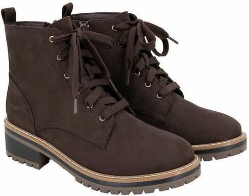 Kensie Women's Kasha Lace Up Zipper Closure Low Heel Ankle Boots in Saudi Arabia
