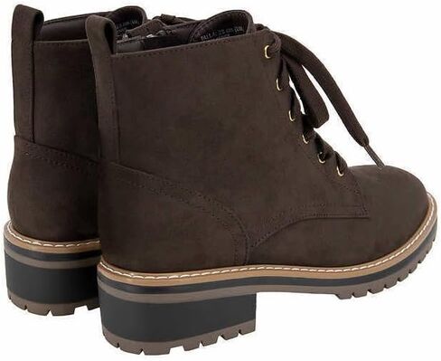 Kensie Women's Kasha Lace Up Zipper Closure Low Heel Ankle Boots in Saudi Arabia