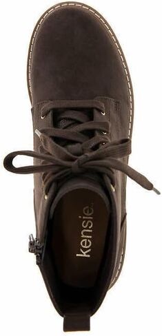 Kensie Women's Kasha Lace Up Zipper Closure Low Heel Ankle Boots in Saudi Arabia