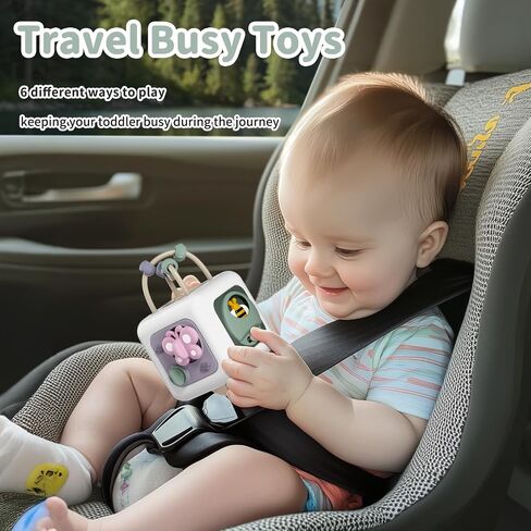 Busy Cube Toys for 1 Year Old Boy Girl, Montessori Toys for 1+ Year Old, Travel Toys for Toddlers 1-3, Learning Fine Motor Skills| Baby Birthday Gifts Stocking Stuffers 6 Months + in Saudi Arabia