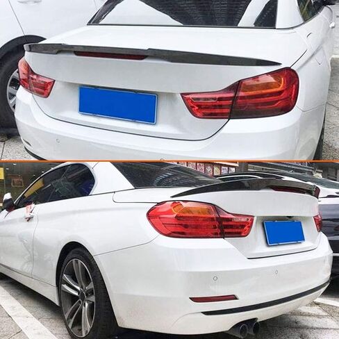 MCARCAR KIT Carbon Fiber Trunk Spoiler for BMW 4 Series F33 428i 435i 440i F83 M4 Convertible 2014-2020 Rear Boot Lid Highkick Wing Lip Factory Outlet (Style B) in Saudi Arabia