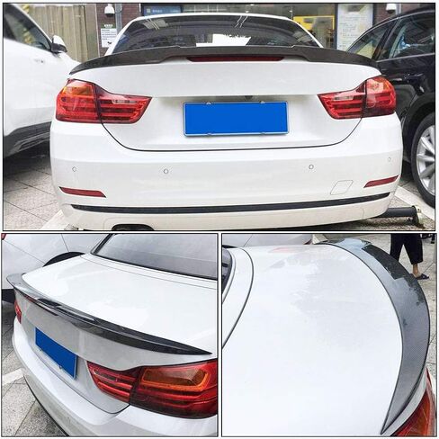 MCARCAR KIT Carbon Fiber Trunk Spoiler for BMW 4 Series F33 428i 435i 440i F83 M4 Convertible 2014-2020 Rear Boot Lid Highkick Wing Lip Factory Outlet (Style B) in Saudi Arabia