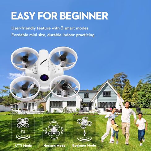 مجموعة طائرات بدون طيار FPV صغيرة للمبتدئين، طائرة بدون طيار لمشاهدة الشخص الأول مع نظارات FPV مناسبة للطائرات بدون طيار المبتدئة، طائرة بدون طيار MINI FPV واسعة للغاية 120 درجة مع انتقال منخفض 5.8 جيجا in Kuwait