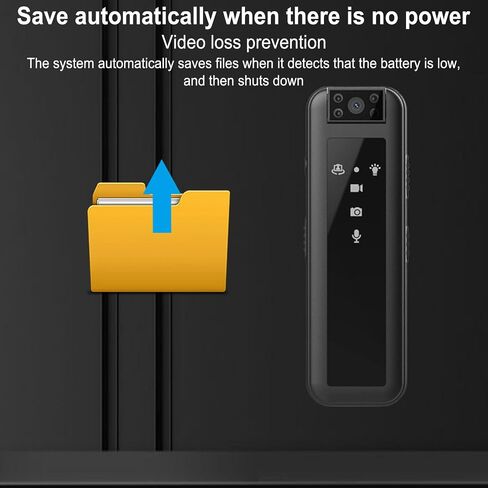 256GB Body Camera, 1080P 600mAh Wearable Video Recorder with 180° Rotatable Lens, Body Camera for Business Office Outdoor Sports in Saudi Arabia