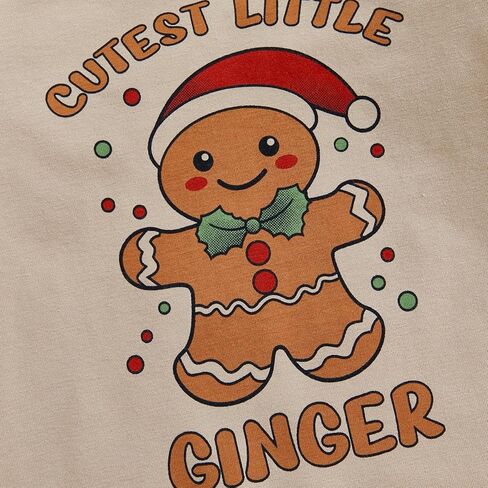 Muasaaluxi Newborn Baby Girl Boy Christmas Outfit Xmas Car/Gingerbread Man/Elk Romper Long Sleeve Jumpsuit Playsuit 0-18M in Saudi Arabia