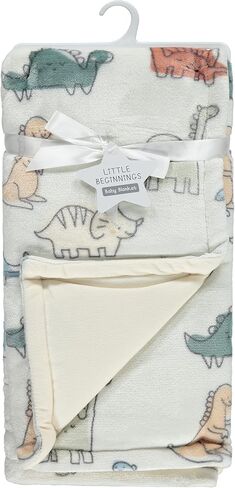 Cudlie Little Beginnings Soft and Cozy Double Sided Flannel Fleece Baby Blanket, 30x40 Inches with Polyfill for Extra Warmth in Saudi Arabia