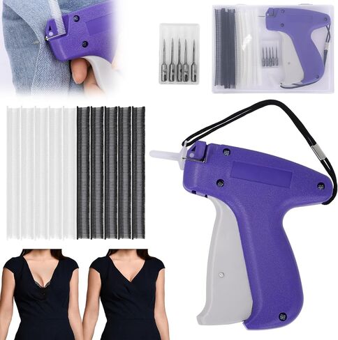 Janxyv Tagging Gun Kit, Fine Mini Tagging Gun for Clothing Mini Stitch Gun for Clothes Sewing Quilting Hemming Quick Stitch Tag Gun with 5 Needle, 500 White & 500 Black Micro Fasteners in Saudi Arabia