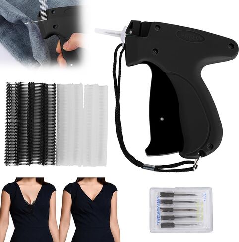 Janxyv Tagging Gun Kit, Fine Mini Tagging Gun for Clothing Mini Stitch Gun for Clothes Sewing Quilting Hemming Quick Stitch Tag Gun with 5 Needle, 500 White & 500 Black Micro Fasteners in Saudi Arabia