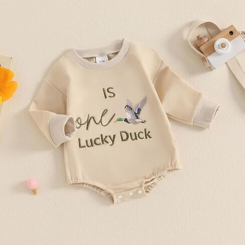 Baby Boy Duck Hunting Clothes Mallard Duck Long Sleeve Sweatshirt Romper Fall Winter Infant Outfit in Kuwait
