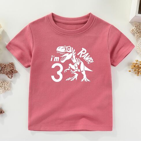 Dinosaur 3rd Birthday Shirt boy Girl Unisex Three Shirt 3 Year Old Birthday t Shirt Outfits in Saudi Arabia