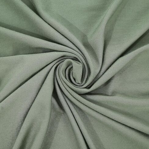 Large Jersey Knitted Swaddle Blanket for Baby, Soft Stretchy Receiving Blanket for Newborns with Hat, Baby Nursery Swaddle 47 x 47 inches(Sage) in Saudi Arabia