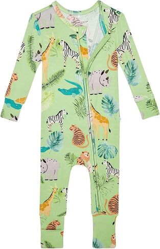 Posh Peanut Convertible Baby Sleepers - Footless Baby Pajamas with 2 Way Zipper for Easy Diaper Changes (Newborn/0-3 Months) Safari Animals in Kuwait