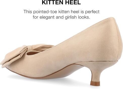 Journee Womens Orana Pointed Toe Kitten Heel Pumps in Saudi Arabia
