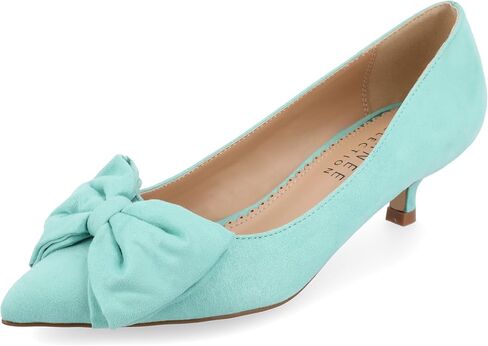 Journee Womens Orana Pointed Toe Kitten Heel Pumps in Saudi Arabia