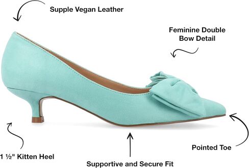 Journee Womens Orana Pointed Toe Kitten Heel Pumps in Saudi Arabia