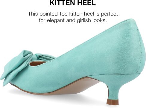 Journee Womens Orana Pointed Toe Kitten Heel Pumps in Saudi Arabia