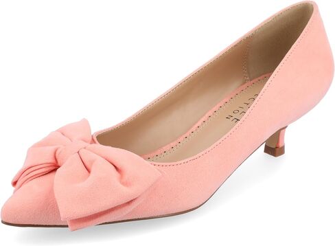 Journee Womens Orana Pointed Toe Kitten Heel Pumps in Saudi Arabia