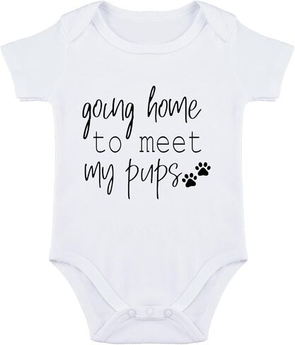 Going Home To Meet My Pups Baby Bodysuit Best Friend Baby Bodysuit Coming Soon Animal Lover Baby Bodysuit in Saudi Arabia