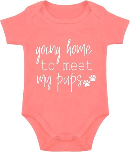 Going Home To Meet My Pups Baby Bodysuit Best Friend Baby Bodysuit Coming Soon Animal Lover Baby Bodysuit in Saudi Arabia