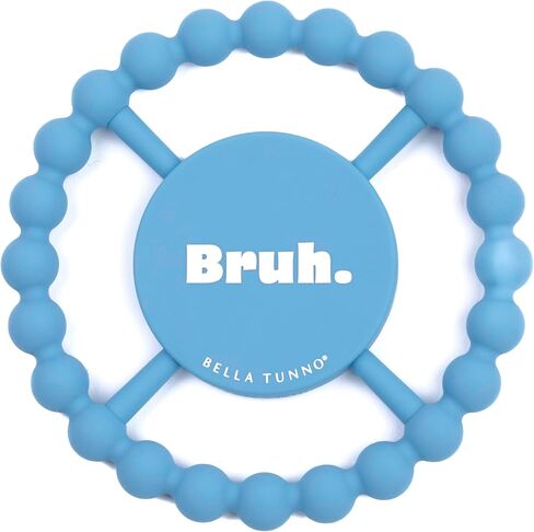 Bella Tunno Happy Teether for Boys – Soft & Easy Grip Baby Boy Teether Toy, Silicone Teether Ring to Help Soothe Gums, Non-Toxic and BPA Free, Bruh in Saudi Arabia