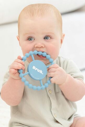 Bella Tunno Happy Teether for Boys – Soft & Easy Grip Baby Boy Teether Toy, Silicone Teether Ring to Help Soothe Gums, Non-Toxic and BPA Free, Bruh in Saudi Arabia