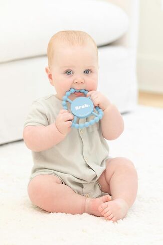 Bella Tunno Happy Teether for Boys – Soft & Easy Grip Baby Boy Teether Toy, Silicone Teether Ring to Help Soothe Gums, Non-Toxic and BPA Free, Bruh in Saudi Arabia