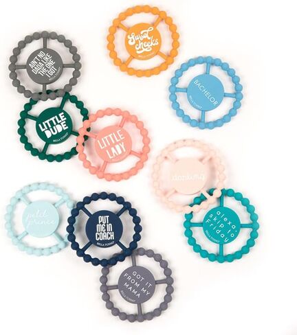 Bella Tunno Happy Teether for Boys – Soft & Easy Grip Baby Boy Teether Toy, Silicone Teether Ring to Help Soothe Gums, Non-Toxic and BPA Free, Bruh in Saudi Arabia