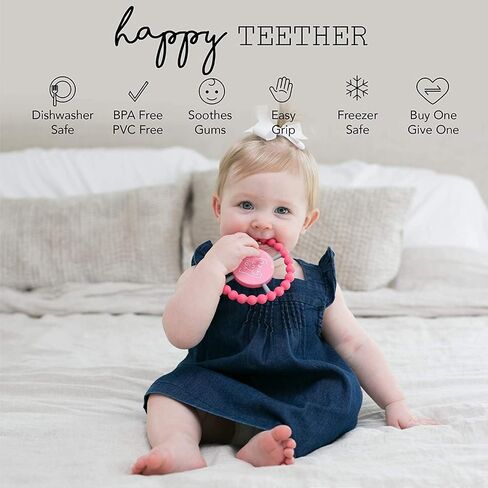 Bella Tunno Happy Teether for Boys – Soft & Easy Grip Baby Boy Teether Toy, Silicone Teether Ring to Help Soothe Gums, Non-Toxic and BPA Free, Bruh in Saudi Arabia