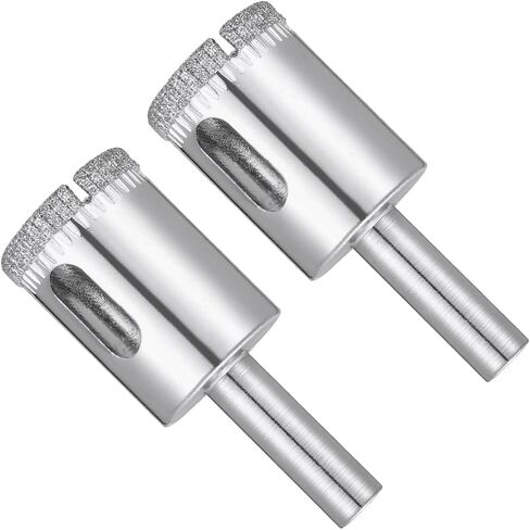 Diamond Drill Bits, 21mm Cutting Diameter, Nickel-Plated Coating Diamond Core Drill Hole Saws - (Applications: for Glass Precision Drilling Bits Tools), 2-Pieces in Saudi Arabia