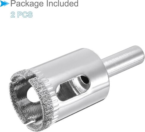 Diamond Drill Bits, 21mm Cutting Diameter, Nickel-Plated Coating Diamond Core Drill Hole Saws - (Applications: for Glass Precision Drilling Bits Tools), 2-Pieces in Saudi Arabia