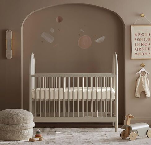 Boll & Branch Signature Hemmed Fitted Crib Sheet - One Size, Natural - Toxin-Free, Soft 100% Organic Cotton - Top-Stitched Elastic Band, Secure Fit in Saudi Arabia