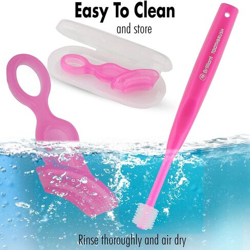 First Teeth Oral Care Kit by Brilliant Oral Care- Set has Baby's 1st Teether-Brush, Brilliant Baby Toothbrush and 2oz Spry Xylitol Tooth Gel, Infants Age 4 Months Old and Up, Baby Must Haves, Blue in Saudi Arabia