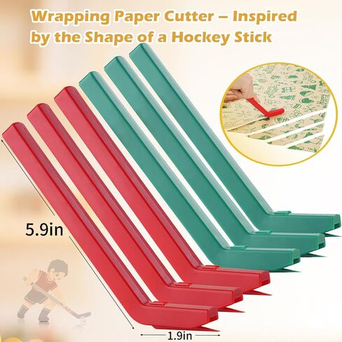 6Pcs Wrapping Paper Cutter, Handheld Gift Wrap Cutter Tool Blade Paper Slicer Christmas Gift Wrapping Paper Cutter Cutting Tools for Wrapping Paper Craft Paper Multiple Colors in Saudi Arabia